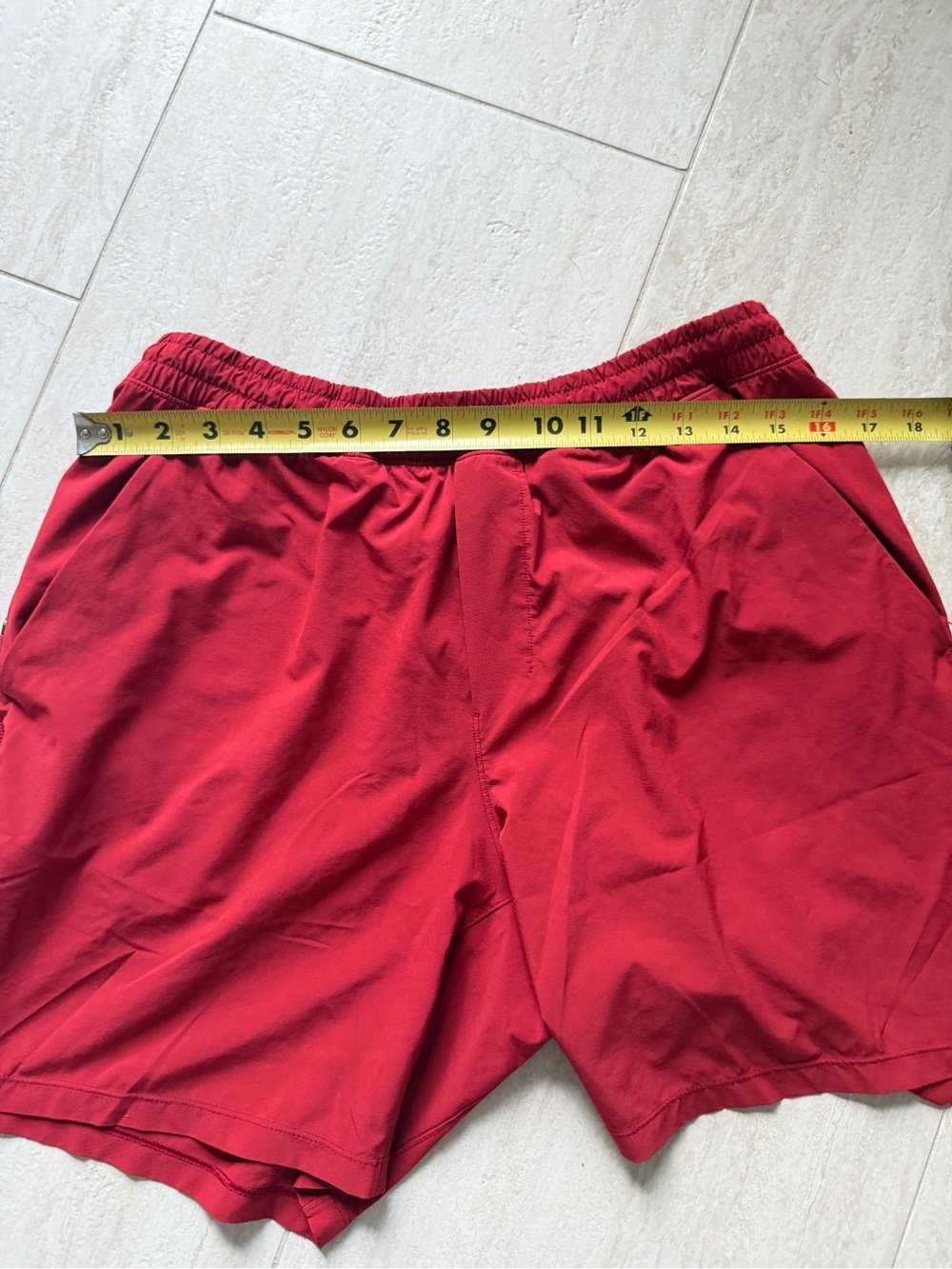 Red lululemon men shorts